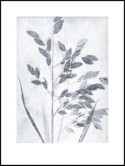 Dusty Blue/Grey Grass Limited Edition Print - 30cm x 40cm