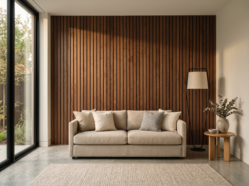 Brunello XL — Walnut Acoustic Wall Panel 270 × 110 cm