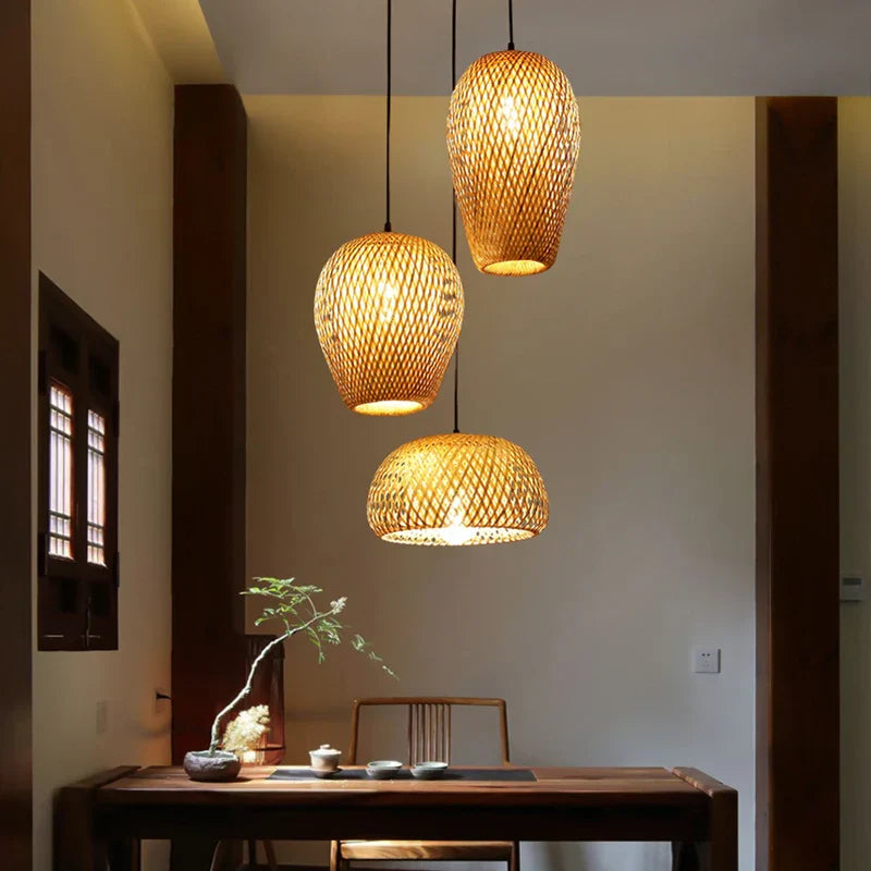 Rattan Pendant Light for Living Room