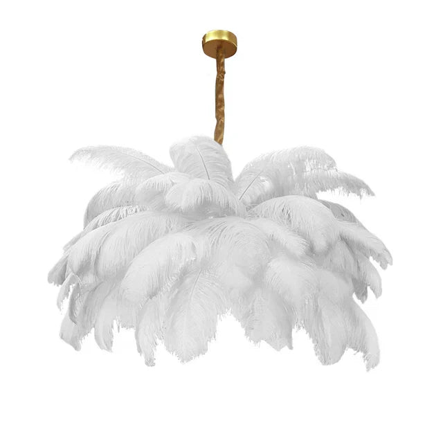 Modern Nordic Feather Pendant Chandelier Light for Living Room, Bedroom & Home Decor