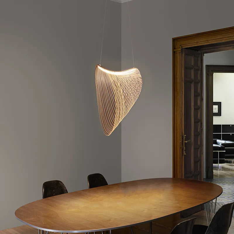 Wabi-Sabi Wooden Pendant Light for Living Room