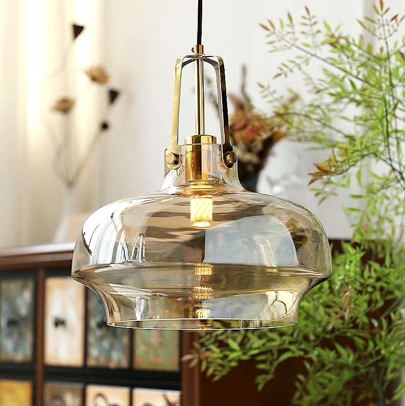 Nordic Retro Bauhaus Glass Pendant Light for Coffee Shop, Bar & Restaurant Decor