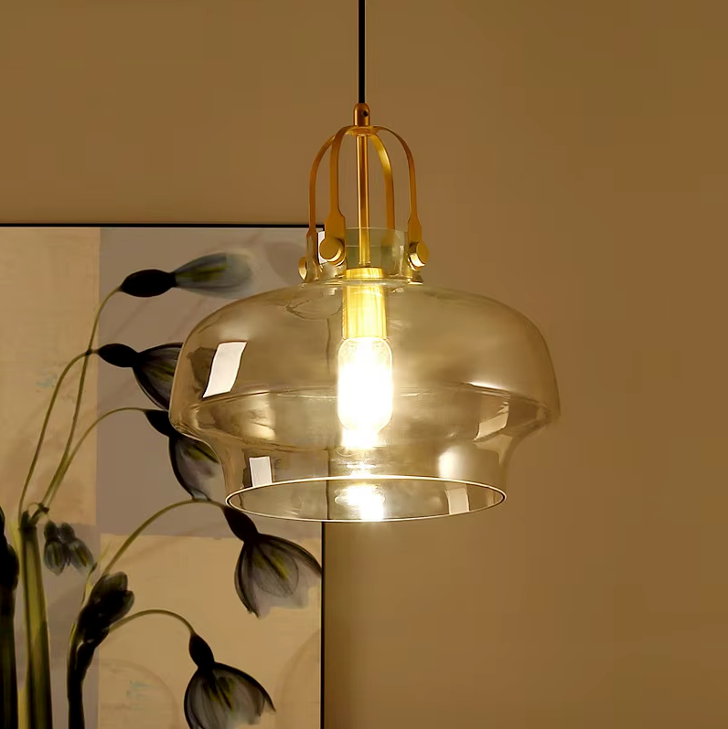 Nordic Retro Bauhaus Glass Pendant Light for Coffee Shop, Bar & Restaurant Decor