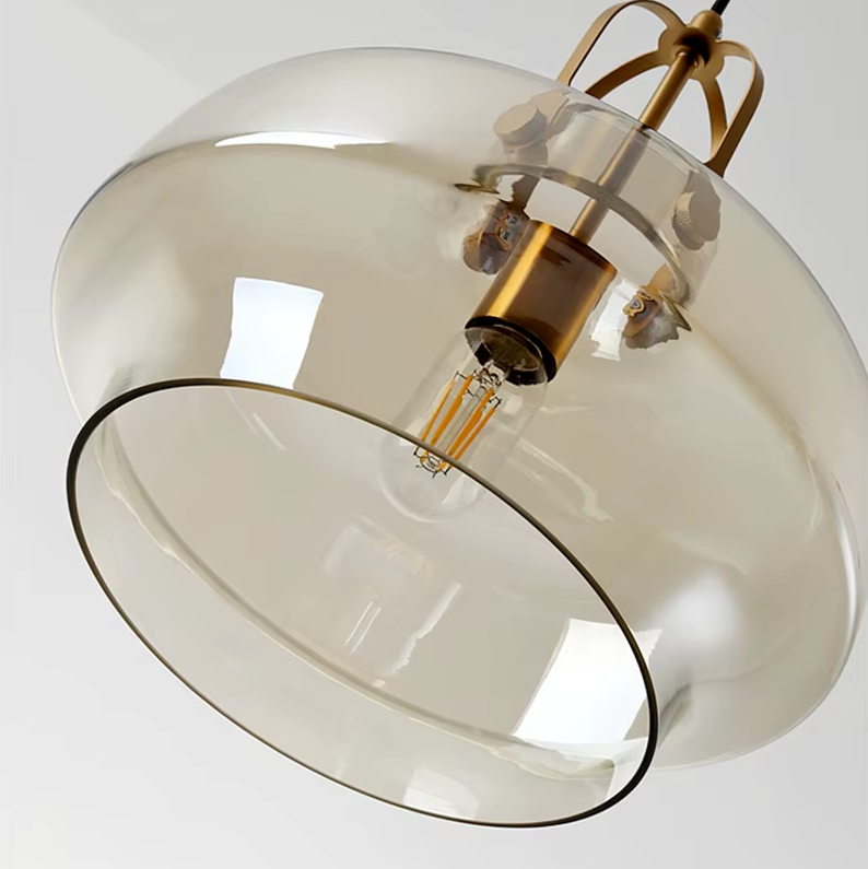 Nordic Retro Bauhaus Glass Pendant Light for Coffee Shop, Bar & Restaurant Decor