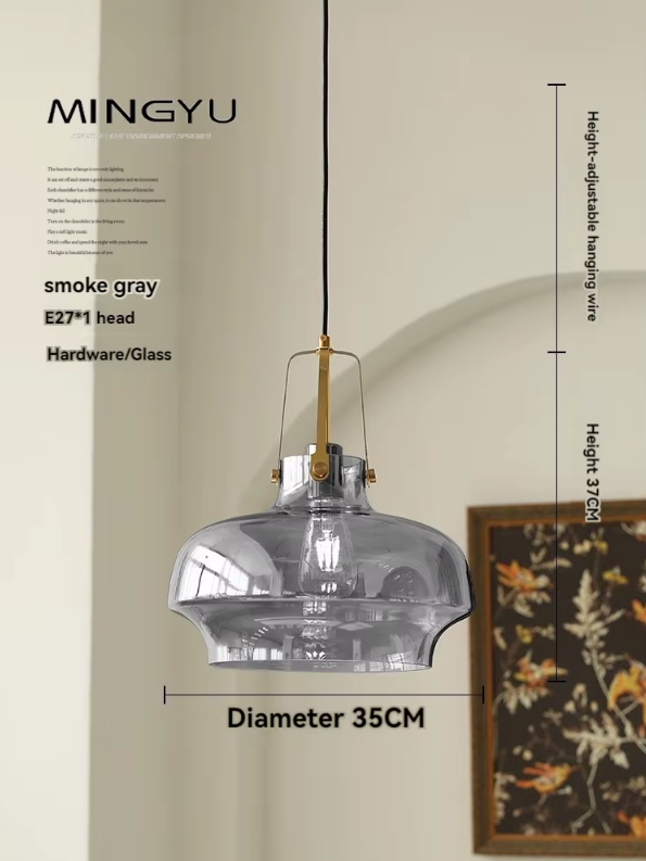 Nordic Retro Bauhaus Glass Pendant Light for Coffee Shop, Bar & Restaurant Decor