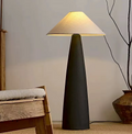 Scandinavian Ceramic Floor Lamp with Fabric Shade – Minimalist Nordic Lighting for Living Room & Bedroom