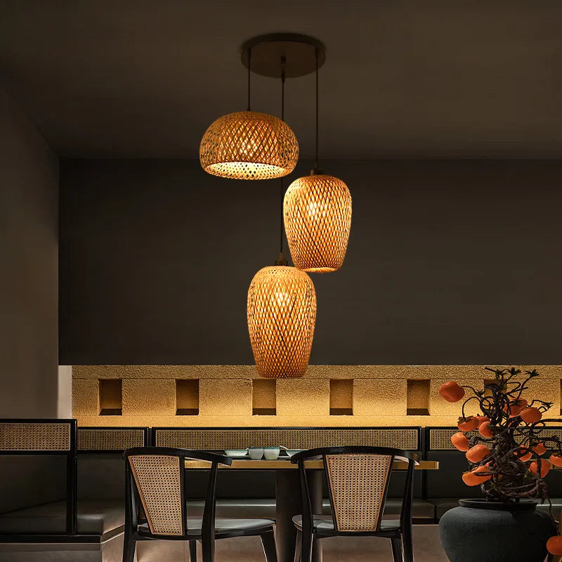 Rattan Pendant Light for Living Room