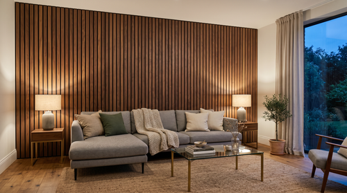Brunello XL — Walnut Acoustic Wall Panel 270 × 110 cm