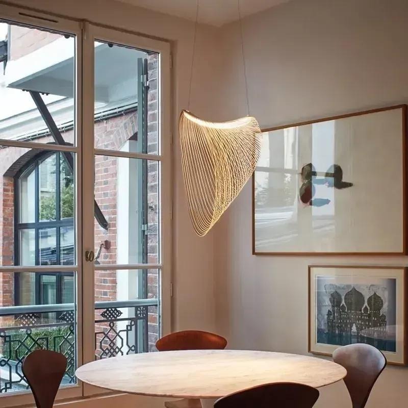 Wabi-Sabi Wooden Pendant Light for Living Room