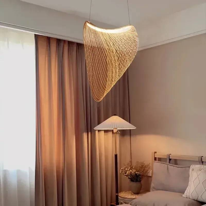 Wabi-Sabi Wooden Pendant Light for Living Room
