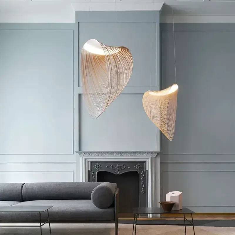 Wabi-Sabi Wooden Pendant Light for Living Room
