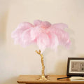 Nordic Ostrich Feather LED Floor Lamp – Modern Luxury Standing Light for Living Room & Bedroom Decor